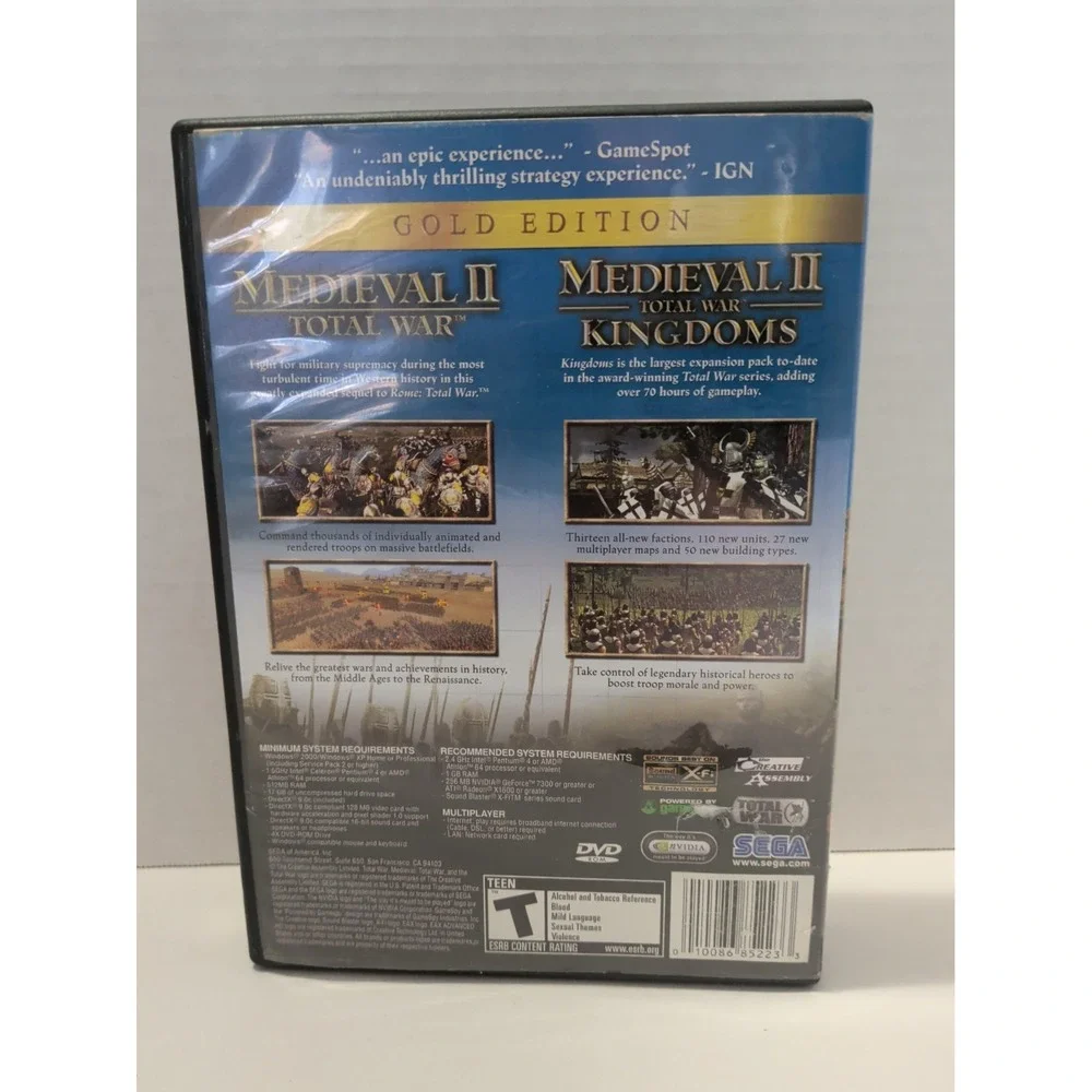 Medieval II Total War Gold Edition • PC Game [CIB/Complete DVD Case] SEGA